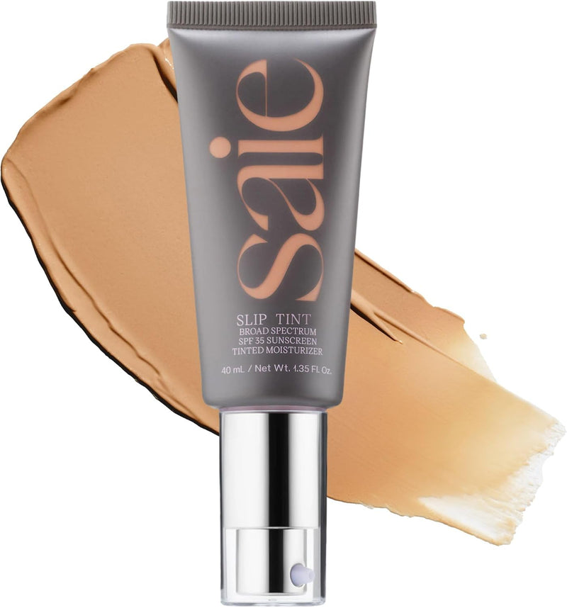 Slip Tint SPF 35 Tinted Moisturizer - Light Coverage Moisturizer + Broad Spectrum Zinc Oxide Sunscreen with Hydrating Hyaluronic Acid - Shade Three (1.35 oz) - Neutral Red