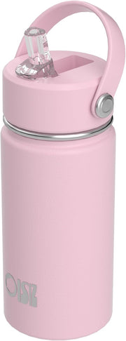 14oz Kids Water Bottle with Straw Lid, Vacuum Insulated 316 Stainless Steel Bottles for Kids for School, Leakproof, Easy to Clean - CherryBlossom