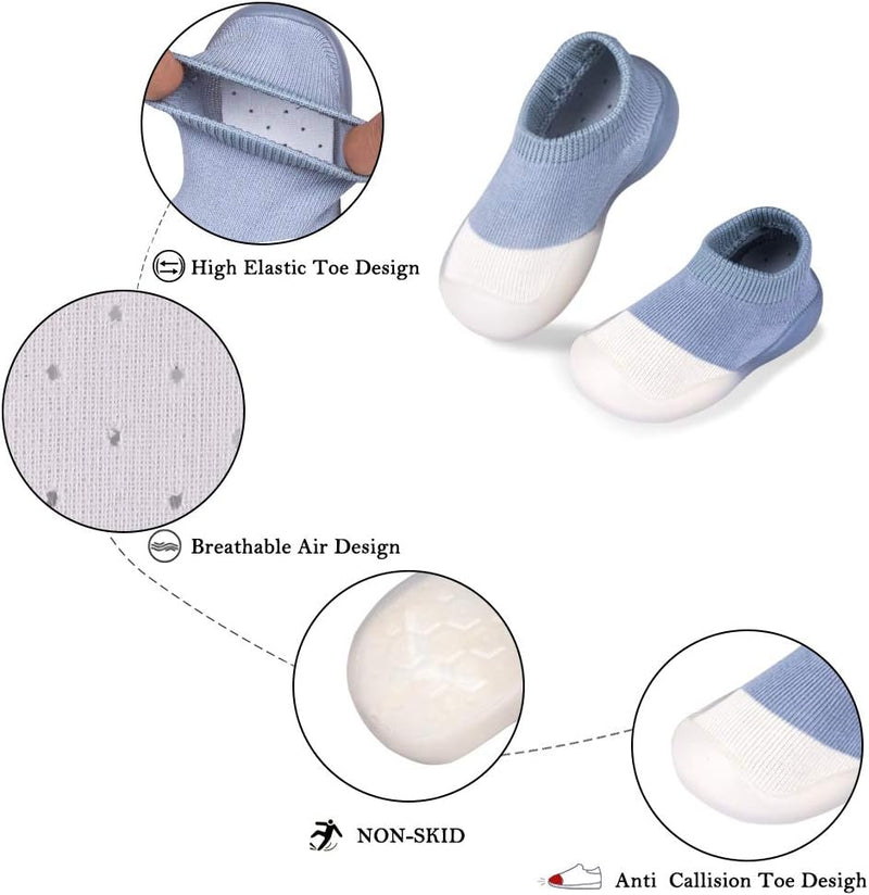 Baby Toddler Non-Skid Sock Shoes Indoor Slipper Breathable Cotton Mesh Lightweight Sole Infant Boy Girls Kids Children