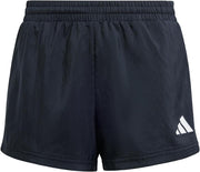 girls Train Essentials 3-Stripes Shorts Kids Shorts - BLACK/WHITE
