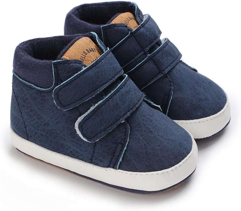 E-FAK Baby Shoes Boys Girls Infant Sneakers Non-Slip Rubber Sole Toddler Crib First Walker Shoes