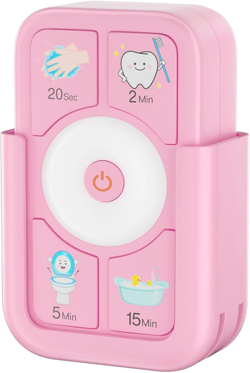 Kids Timer for Tooth Brushing, Washing, Toilet & Shower Pink - Pink