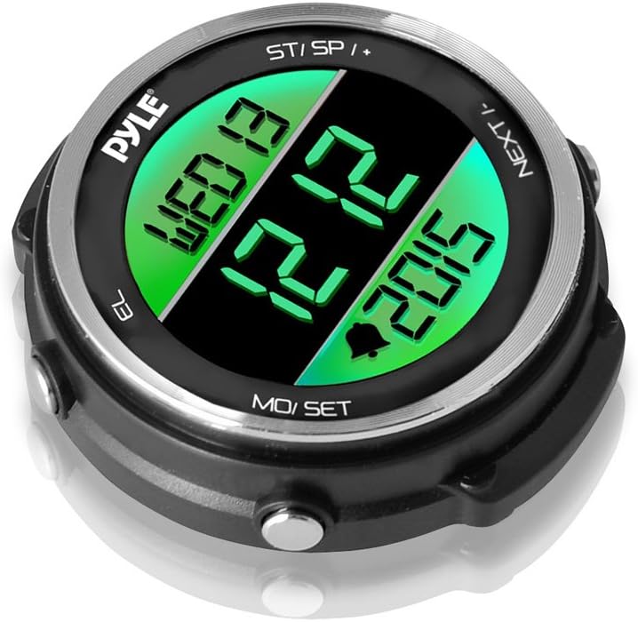 Multifunction Sports Training Wrist Watch - Smart Classic Sport Running Digital Fitness Gear Tracker w/ 3D Sensor Pedometer, Timer, Alarm, Removable Strap, For Men and Women - Pyle PATW19BK (Black) - Black