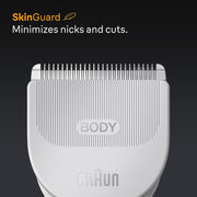 Braun Body Groomer Series 5, +7 Grooming Tools, with SkinGuard, 100 Min Runtime, Gentle On Sensitive Areas, Trim & Shave Hair with SmoothShave & SensitiveTrim, Waterproof, BG5550, Grey