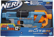 Nerf Elite 2.0 Commander Rd-6 Blaster, 12 Nerf Elite Darts, 6-Dart Rotating Drum, Toy for Kids,Teens and Adults, Outdoor Kids Toy, Toys for Boys and Girls Ages 8+
