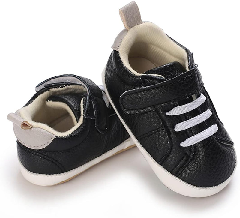 E-FAK Baby Shoes Boys Girls Infant Sneakers Non-Slip Rubber Sole Toddler Crib First Walker Shoes