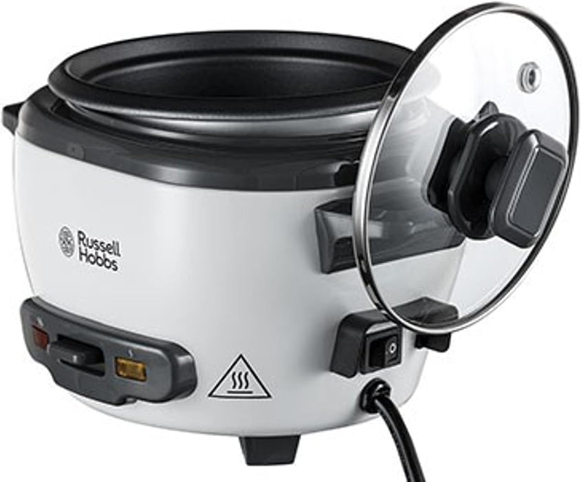 Russell Hobbs 27020-56 0.4 Liter Mini Rice Cooker, Keep Warm, Removable Non-Stick Bowl, White