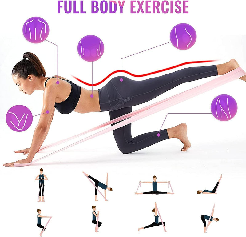 Latex Resistance Exercise Band 5Pcsexercise Bands For Physiotherapy, Strength Training & Fitness Workouts, Pilates, Stretching And Yoga Physical Therapy Fitness