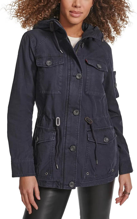 Levi's Women's Cotton Four Pocket Hooded Field Jacket (Standard & Plus Sizes)
