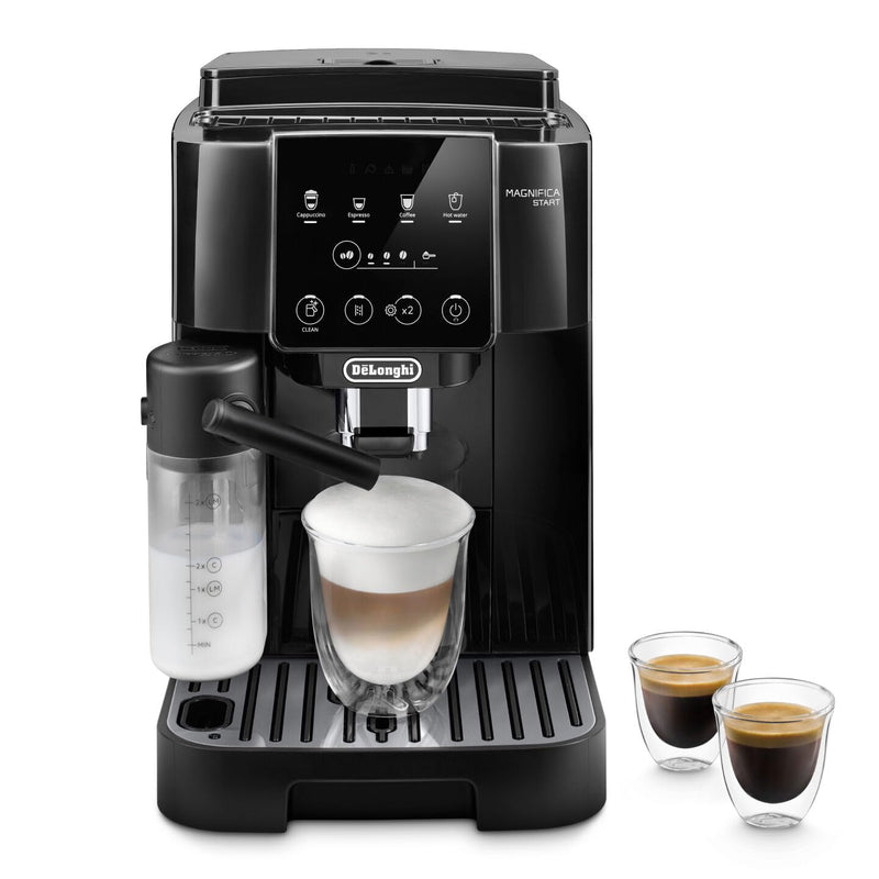 De'Longhi Magnifica Start Fully Automatic Coffee Machine, One-Touch Cappuccino Maker with LatteCrema Hot Technology, 13 Grind Settings, Compact Design, Soft Touch Panel – ECAM220.60.B