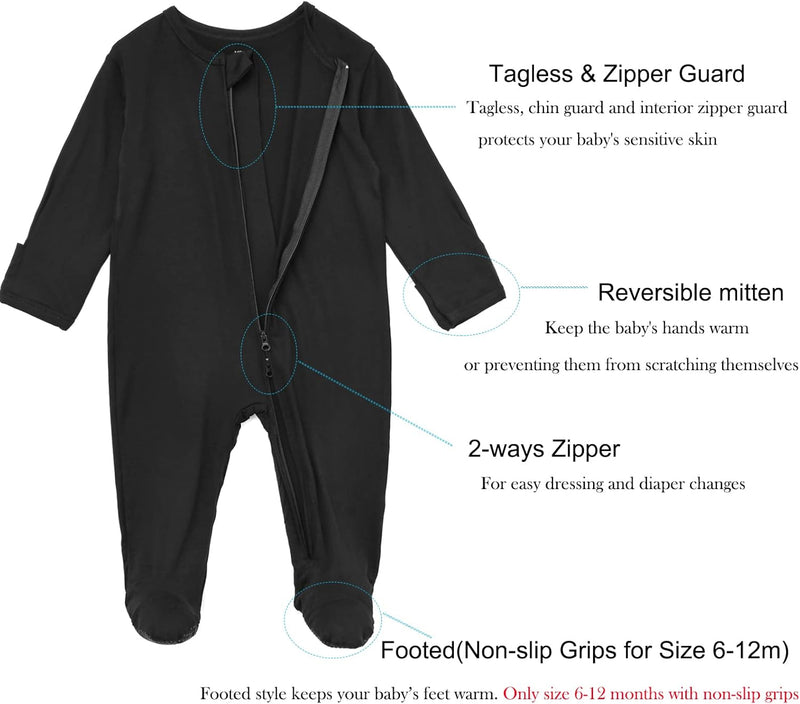 Aablexema Unisex Baby Baby Footie Pjs baby footie pjs