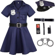 Jorunb Children'S Cosplay Costume,Astronaut, Firefighter, Doctor, Nurse,Police Costume For Children, Cosplay Accessory Sets For Carnival, Halloween, Birthday,Cosplay Party - police