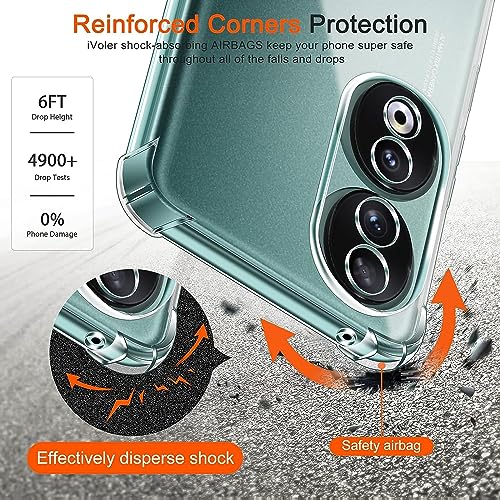 Clear Silicone Case for Honor 90 with Shockproof Protective Corners, Thin, Soft, Transparent Protective Case, Flexible TPU Transparent Mobile Phone Case, Scratch-Resistant Case Cover (Clear)