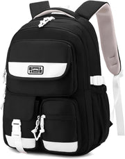 Cute Girls Backpack,Kids School Backpack for Girls Boys,Elementary Middle School Bags Lightweight Bookbag for Teens - Style-a Black
