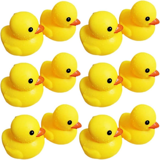 BKDT Marketing Bath Duck Toys - 12 PCS Yellow Rubber Ducks Squeak & Float Ducky for Baby Shower, Pool - Duckling Toy for Toddlers Kids 3 Months+