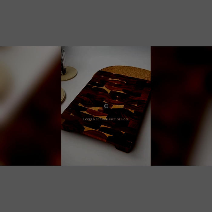 Wood Cutting Board, Thick Wooden Acacia Cutting Boards for Kitchen, Large Bamboo Cutting and Charcuterie Board Set with Side Handles, Chopping Board with Anti-slip Bottom and Plate Slot