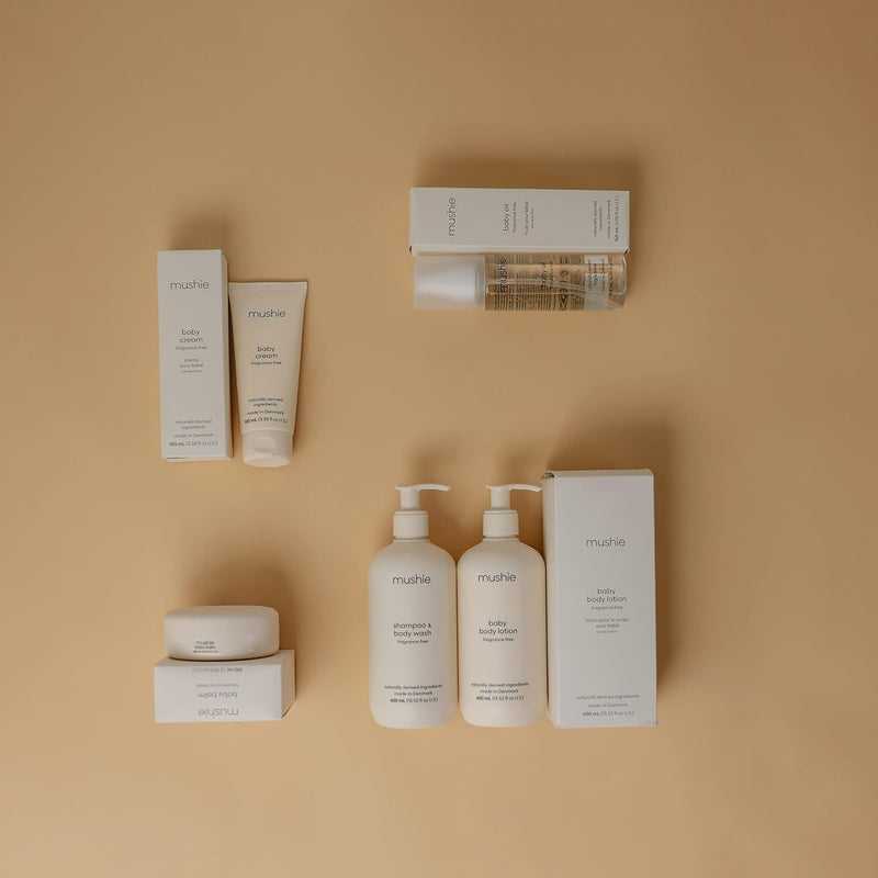 Natural Baby Oil 145 mL 100% Organic Baby Oil After Bath & Before Bed Fragrance Free Cruelty Free Made in Denmark