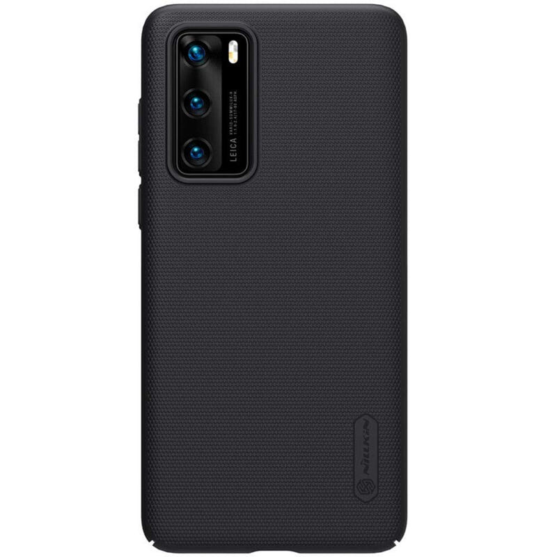Nillkin Huawei P40 Case Mobile Cover Super Frosted Shield Hard Phone with Stand [ Slim Fit ] Designed for - Black