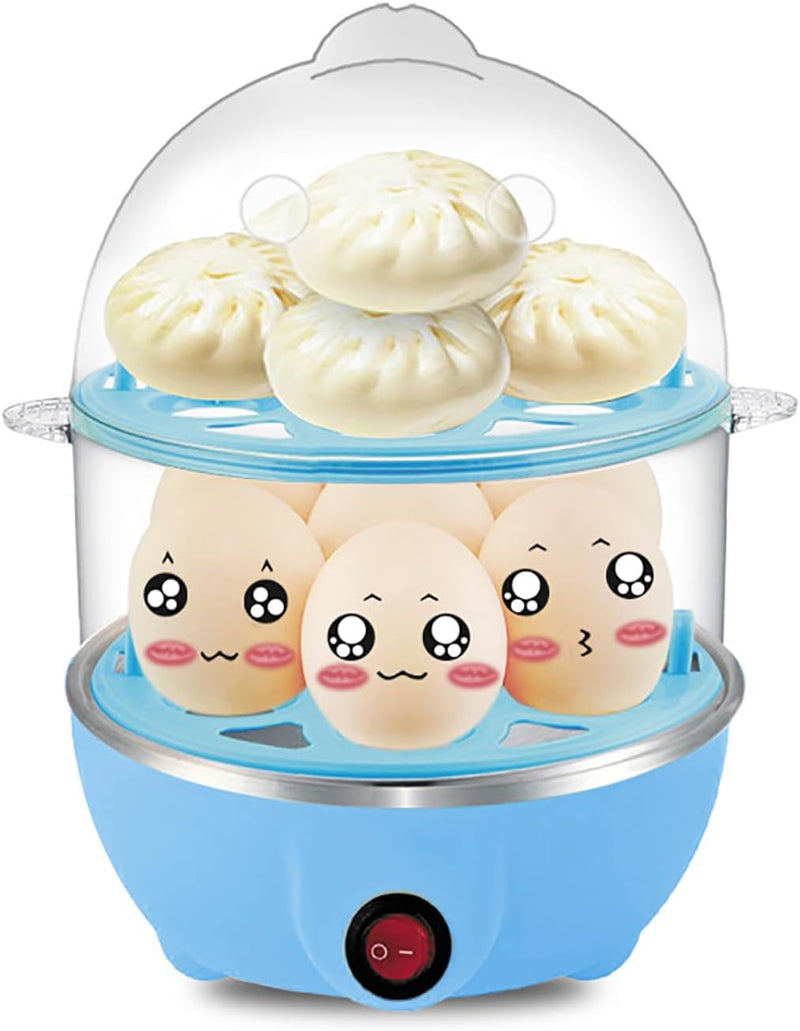 Multifunctional Egg Boiler, Household Egg Cooker, Steam Surround/fast Heating, Anti-dry heating prevention, Suitable for Steaming Eggs, Buns, Corn And Sweet Potatoes,three,Yellow