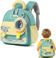 Children's Backpacks,Kids Backpack with Zipper Coin bag,Elementary Kindergarten School Bag for Toddler Boy Girl Student Kids Baby,Fashion Cartoon Lightweight Bookbag for Age 1-6 - Astronaut