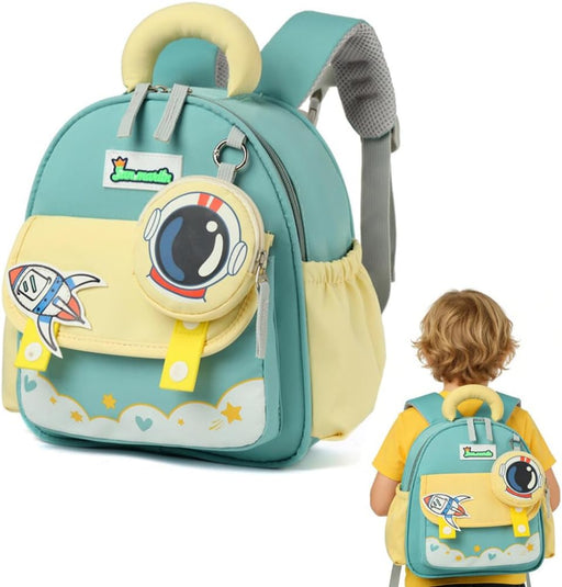 Children's Backpacks,Kids Backpack with Zipper Coin bag,Elementary Kindergarten School Bag for Toddler Boy Girl Student Kids Baby,Fashion Cartoon Lightweight Bookbag for Age 1-6 - Astronaut