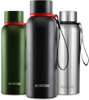 VACUUM INSULATED COPPER COATED INNER TREK Water BottleSports BottleYoga BottleOutdoorPortableLeak ProofReusableWater Bottle BLACK, 700ML, BT700BLK104 - 850 ml Black