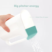 Control The Flow Rinser Bath Time Rinse Cup With Easy Grip Handle And Removable Rain Shower, White - White 710 ml