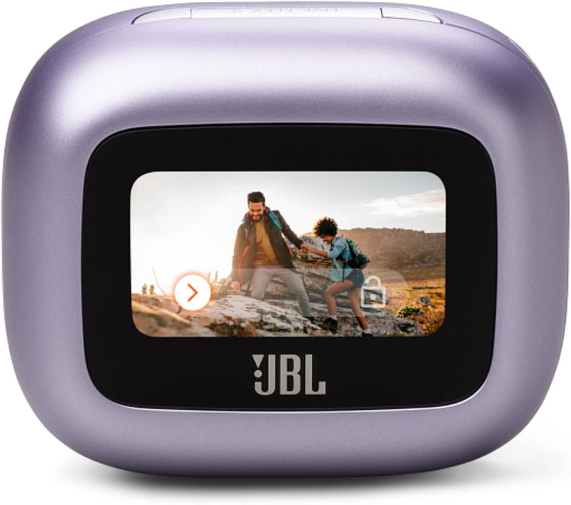 JBL LIVE FLEX 3 True wireless noise-cancelling earbuds with open-stick design and 50 hours total playback plus wireless charging, Blue