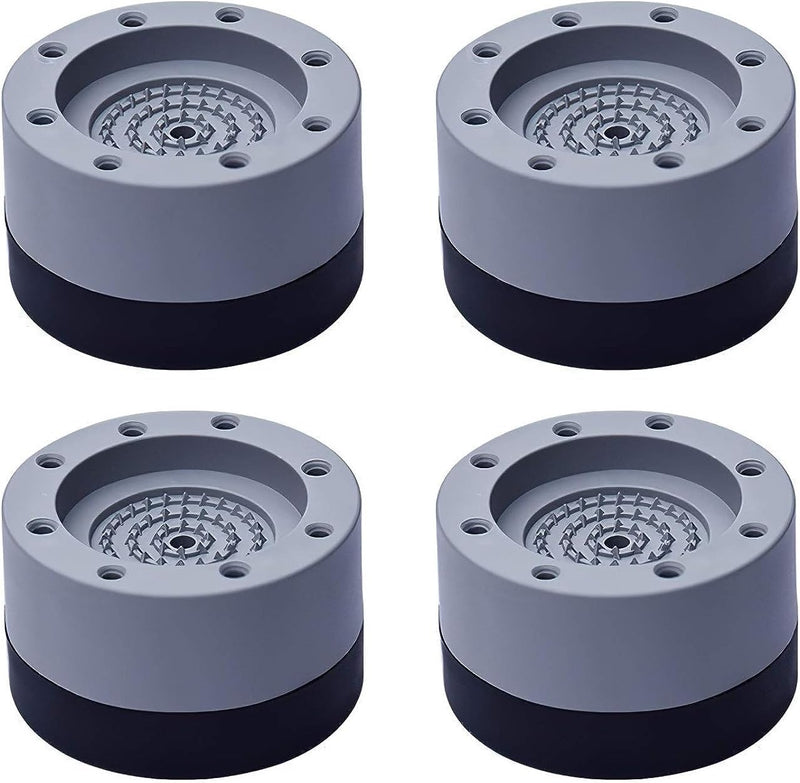 Leawall 4 Pices Multi-Purpose Anti Vibration Pads for Washing Machine Pan, Noise Dampening Washing Machine Feet with Tank Tread Grip for Washer and Dryer, Protects Laundry Room Floor trays