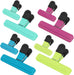 Chip Clips, 8 Pack Assorted Sizes Colors Food Bag Clips, Upgrade Wide Open Bag Clips for Food Storage with Air Tight Seal Grip (4 x L, 4 x S)