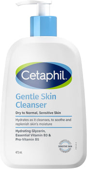 Gentle Hydrating Skin Cleanser Face & Body Men & Women Dry to Normal and Sensitive Skin Glycerin, Panthenol & Niacinamide Unscented Soap Free 236ml Dermatologist Recommended - 473