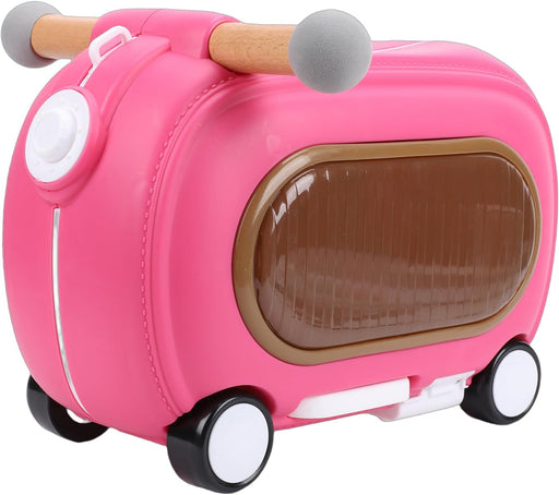 Ride On Luggage, Toddler Rolling Suitcase with Wheels 20L Storage Scooter Luggage with Music Lights Leash and Shoulder Strap for Travel Kids (Blue) - Rose Red