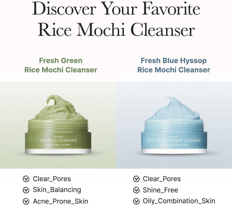 Rice Mochi Facial Cleanser Gift Set, 6 Varieties, 0.52 oz each - travel size, Korean skin care, holiday gift set