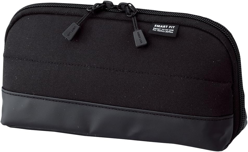 LIHIT LAB Compact Pen Case (Pencil Case), Water & Stain Repellent,3.5" x 6.5'', Navy (A7687-11)