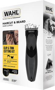 Wahl Haircut & Beard Grooming Kit, Rechargeable Hair Clipper, 12 Comb Attachments, Detachable And Rinsable Blades, 09639-827