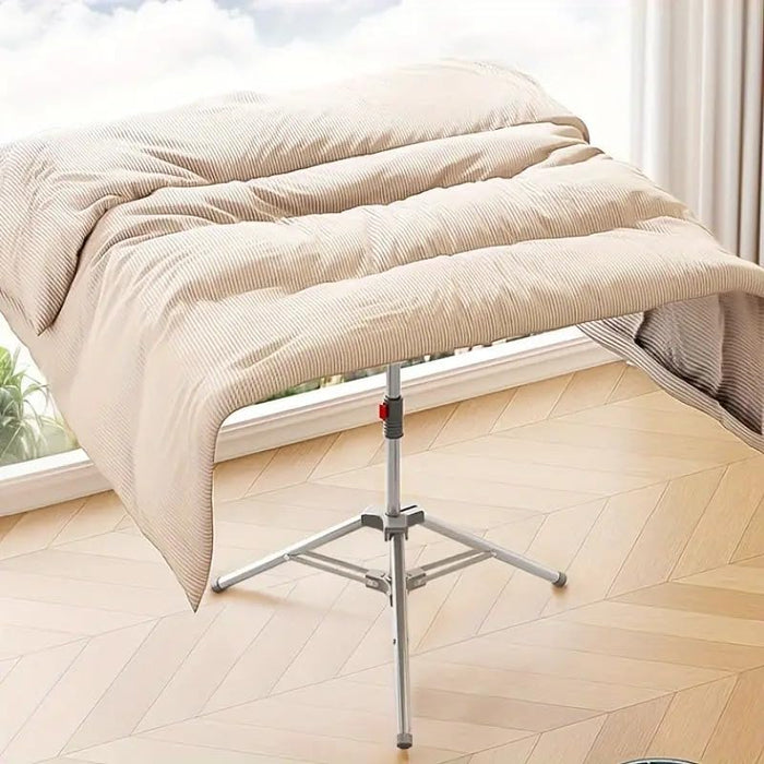 ZeeSquare Tripod Foldable Clothes Drying Stand  Heavy-Duty, Rust-Resistant Indoor/Outdoor Drying Rack for Clothes with Adjustable Height & Wheels  Space-Saving Portable Laundry Drying Rack