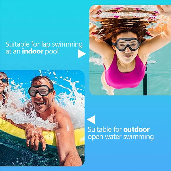 Swim Goggles 180Â° Clear Vision, No Leaking Anti-Fog Swimming Goggles for Adult Men Women Youth, UV Protection Pool Goggles