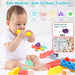 AMERTEER Soft Rubber Building Block Early Educational Toy Can Be Boiled And Bitten And Build A Preschool Education Sensory Stacking Rock Suitable For Baby 1-3 Years Old Blocks Toy Storage Bucket 50Pcs