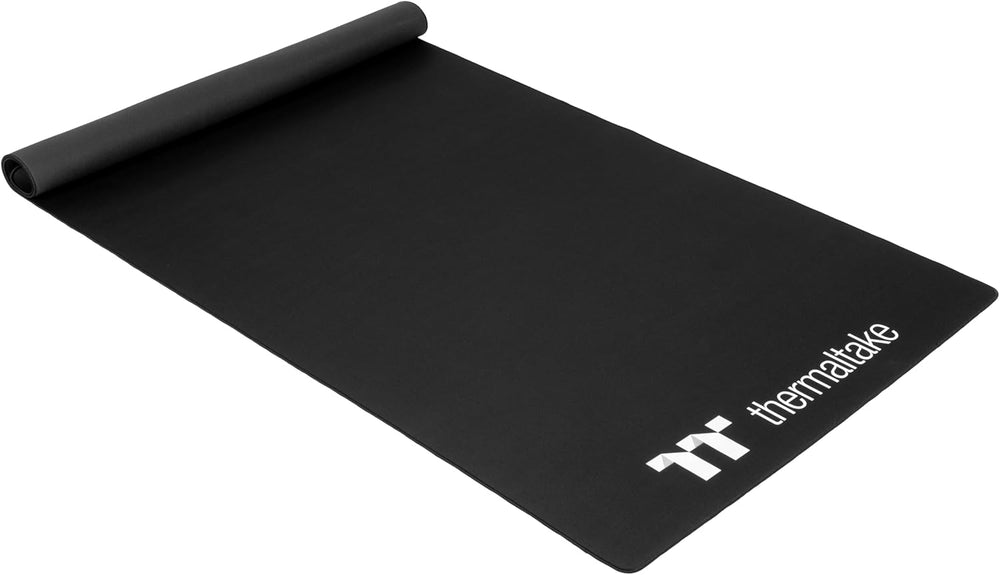 Thermaltake Keyboard & Mouse Tray: Compatible With Thermaltake GR500 & GF500 Simulator Cockpit, Adjustable Height & Rotation, Integrated Cup Holder, Cable Management Space - Black
