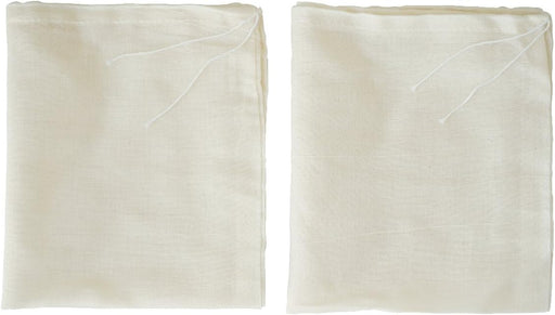 AUXIN,Cheesecloth Bags,Nut Milk Strainer,Cold Brew Bag,100% Organic Unbleached Cotton Muslin Cloth Bags,Reusable Yogurt/Coffee/Tea/Juice/Wine Strainer,Mesh Food Bags with Drawstring (X-Small,4 PACK) - Medium,2 Pack