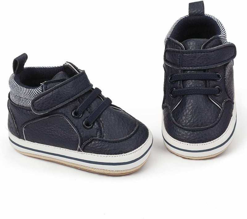 E-FAK Baby Shoes Boys Girls Infant Sneakers Non-Slip Rubber Sole Toddler Crib First Walker Shoes