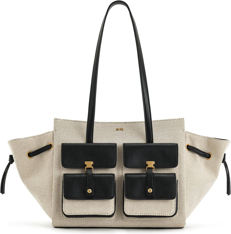 Women's Linda Tote Bag - Black Canvas