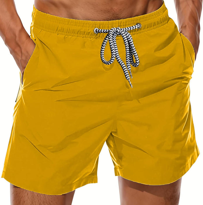 Sun Ora Men's Swim Trunks Quick Dry Swimming Shorts,Mesh Layer Swim Suit Plain Beach Board Shorts with Mesh Pockets