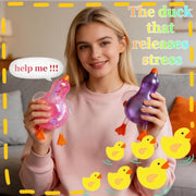 SLEEPHEADCute Duck Squishy Stress Ball - Ultra Squishy Slow Rising Sensory Fidget Toy, Soft Moldable Gel Ball for Anxiety Relief, Calming Tool for Focus & Concentration, Fun Gift for Adults (Blue)