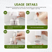 4 in 1 Travel Dispenser Bottles Refillable, 4Pack 30ML Travel Bottles for Toiletries, Portable Travel Toiletries Bottle Set, Portable Containers for Shampoo Lotion Conditioner Cream