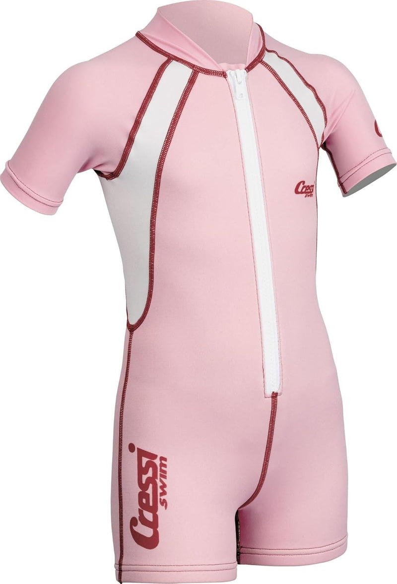 Kid Shorty Wetsuit - Unisex Wetsuit for Children, Made of 1.5/2 mm Thick Neoprene (front and back) and Lycra (sides, sleeves and collar) - 8 Years Pink