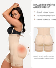 Jfadg Comfy BBL Fajas Colombianas Shapewear for Women Tummy Control Post Surgery Compression Garment, High Waist Contouring Suit, Extra Firm Waist Cincher Stomach Slimming Bodysuit (L)