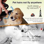 Pet Vacuum Grooming Brush Hair Remover Shedding Deshedding Attachment Tool Kit for Dogs and Cats (black)