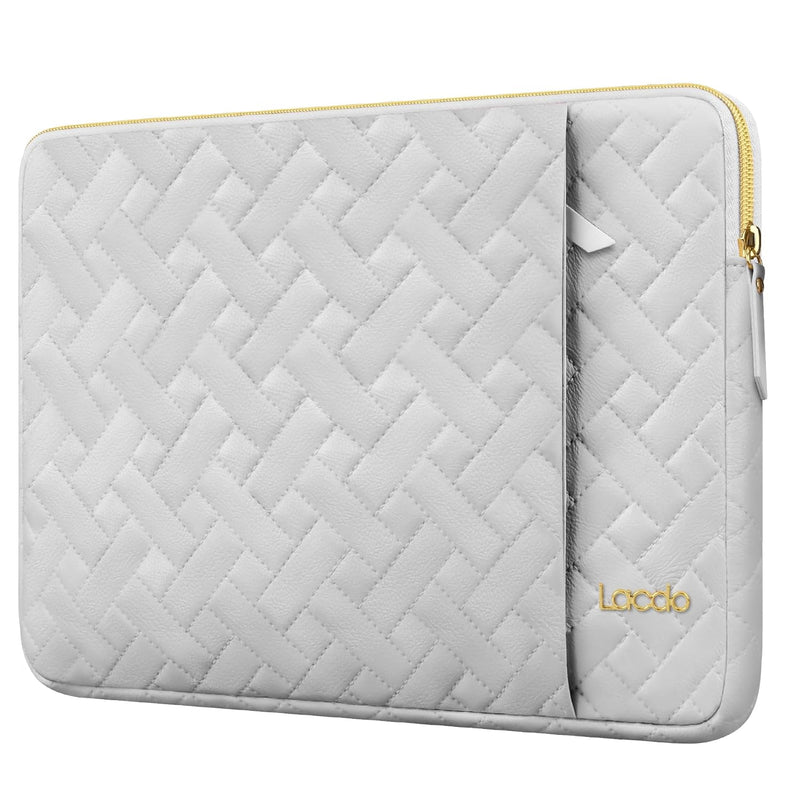 Lacdo Laptop Sleeve Case for 15 inch New MacBook Air M4 A3241 2025, M3 A3114, M2 A2941 2024-2023, 15 inch MacBook Pro A1990 A1707, Dell XPS 15 Plus Computer Laptop Bag with Accessory Pocket, Gray