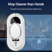 gernie Window Cleaner Robot, Smart Glass Cleaning Robotic with Intelligent Planning and 5600Pa Strong Suction, for Windows up to 6 x 4m - UK Plug, 90-240V